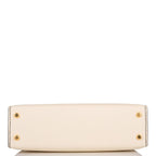 Hermes Kelly Sellier 20 Nata and Black Epsom Gold Hardware