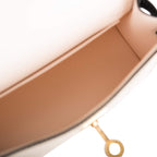 Hermes Kelly Sellier 20 Nata and Black Epsom Gold Hardware