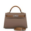 Hermes Tri-Color Kelly Sellier 20 Etoupe, Alezan and Biscuit Epsom Palladium Hardware