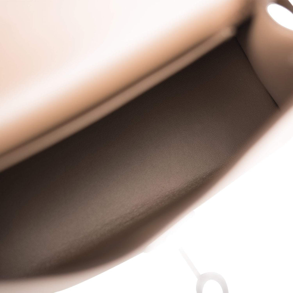 Hermes Tri-Color Kelly Sellier 20 Etoupe, Alezan and Biscuit Epsom Palladium Hardware