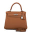 Hermes Kelly Retourne 25 Gold Togo Palladium Hardware