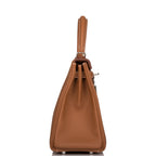 Hermes Kelly Retourne 25 Gold Togo Palladium Hardware