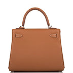 Hermes Kelly Retourne 25 Gold Togo Palladium Hardware