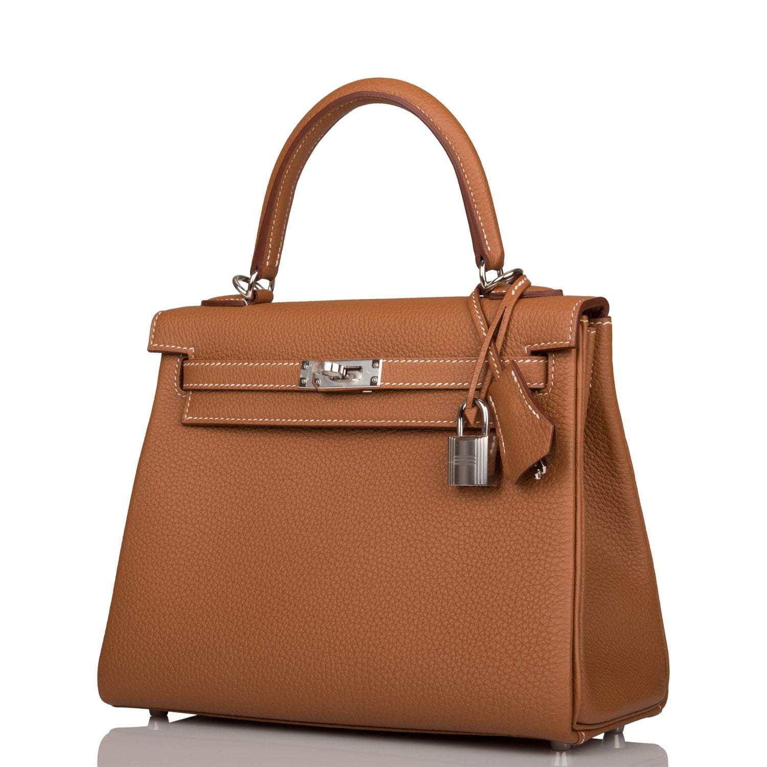 Hermes Kelly Retourne 25 Gold Togo Palladium Hardware