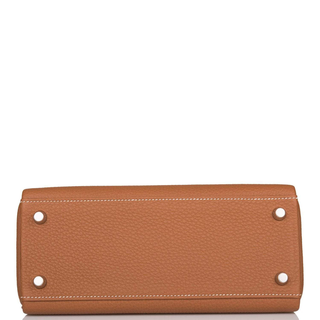 Hermes Kelly Retourne 25 Gold Togo Palladium Hardware