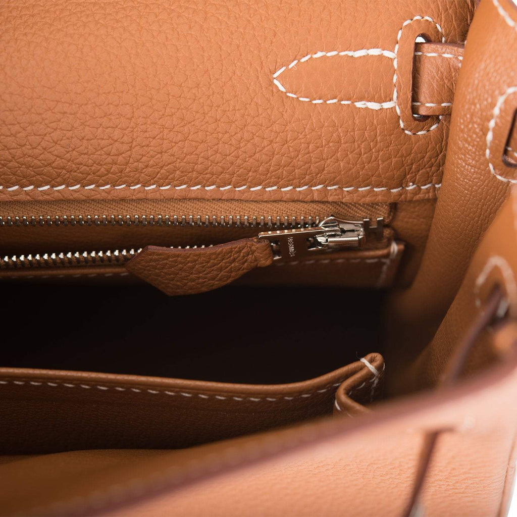 Hermes Kelly Retourne 25 Gold Togo Palladium Hardware