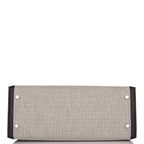 Hermes Kelly Sellier 28 Black Toile and Swift Sellier Palladium Hardware