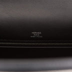 Hermes Kelly Sellier 28 Black Toile and Swift Sellier Palladium Hardware