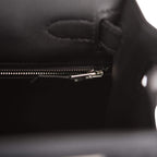 Hermes Kelly Sellier 28 Black Toile and Swift Sellier Palladium Hardware