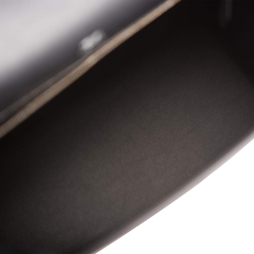 Hermes Kelly Sellier 28 Black Toile and Swift Sellier Palladium Hardware