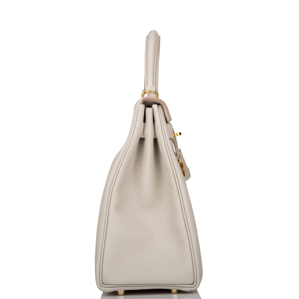 Hermes Kelly Retourne 32 Gris Perle Togo Gold Hardware