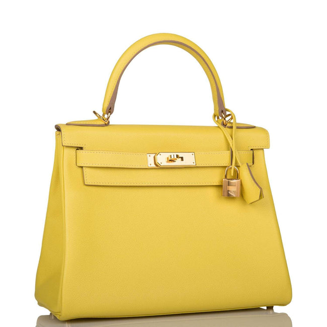 Hermes Kelly Retourne 28 Lime Evercolor Gold Hardware Main Image
