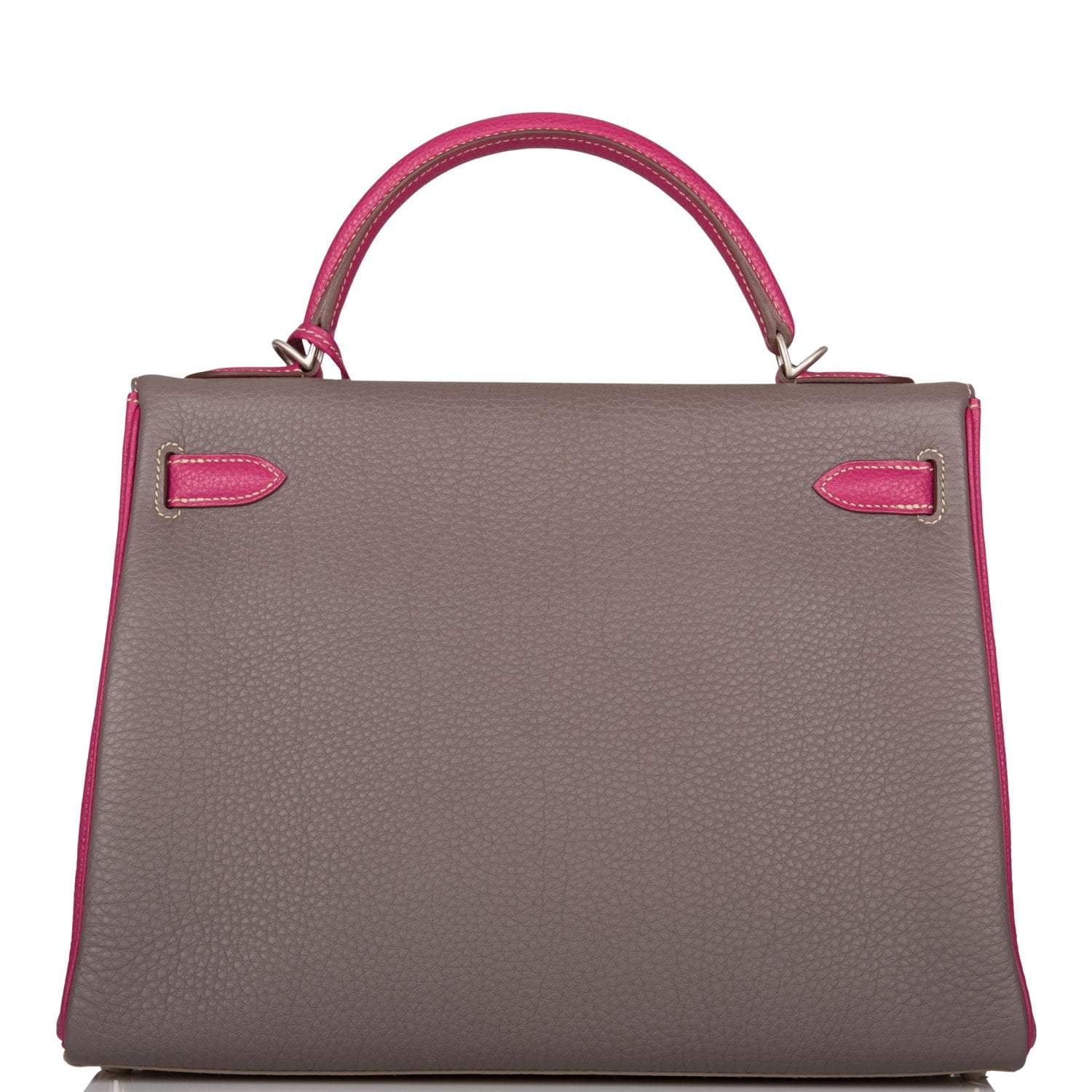 Hermes Kelly Retourne 32 Tosca, Gris Tourterelle and Etain Togo Brushed Palladium Hardware