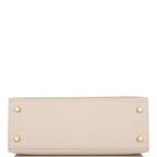 Hermes Kelly Sellier 25cm Craie Epsom Gold Hardware