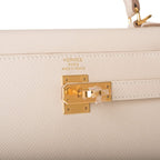 Hermes Kelly Sellier 25cm Craie Epsom Gold Hardware