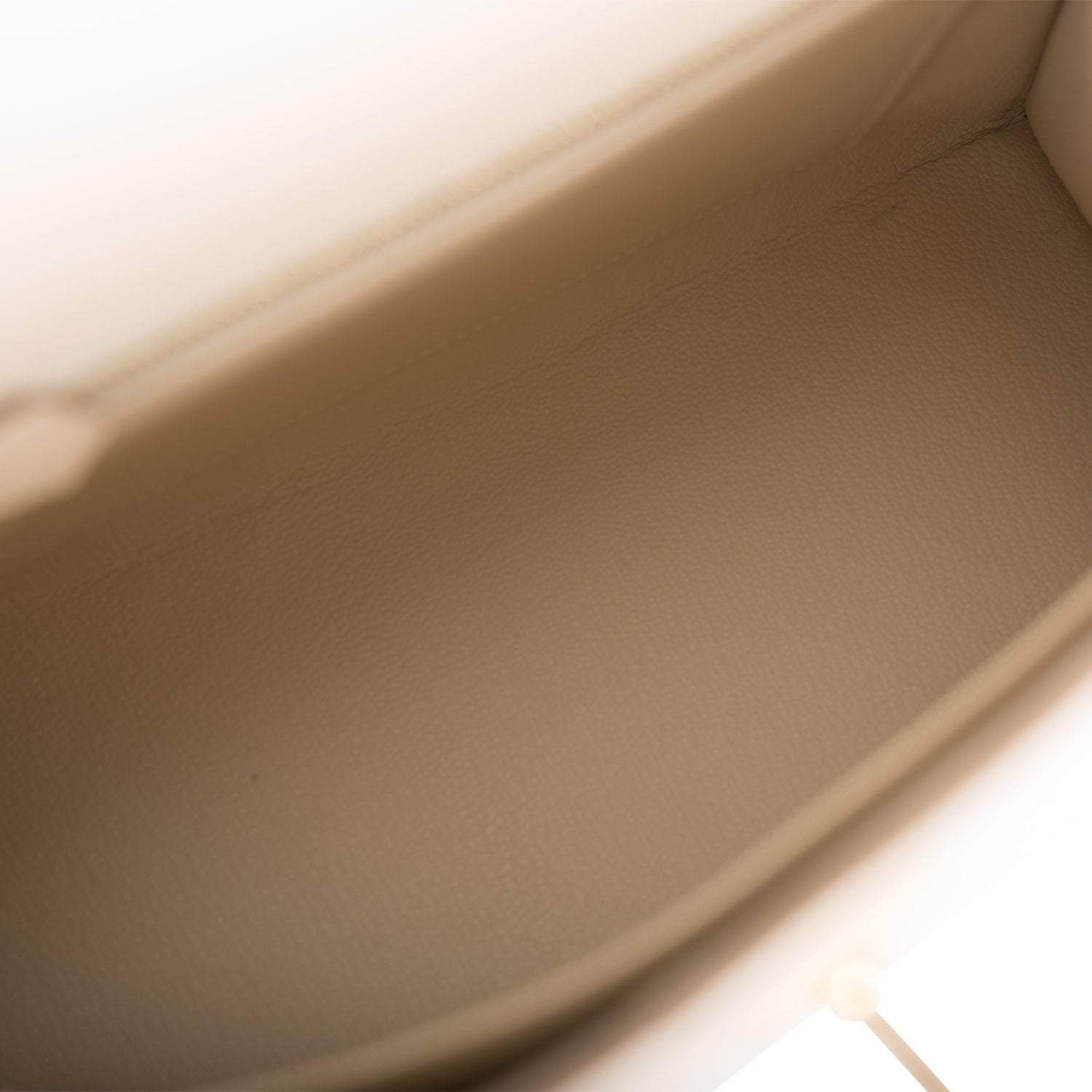 Hermes Kelly Sellier 25cm Craie Epsom Gold Hardware