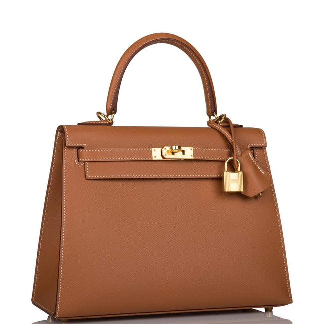Hermes Kelly Sellier 25 Gold Epsom Gold Hardware Main Image