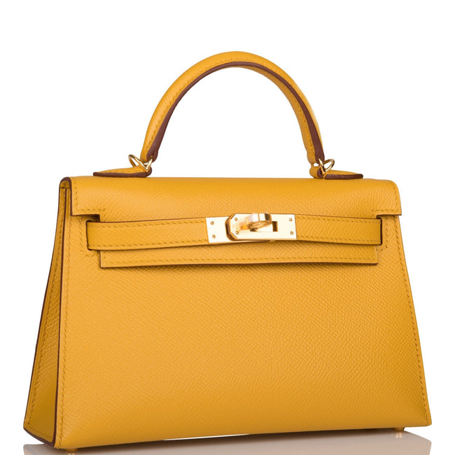 Hermes Kelly Sellier 20 Jaune Ambre Epsom Gold Hardware Main Image