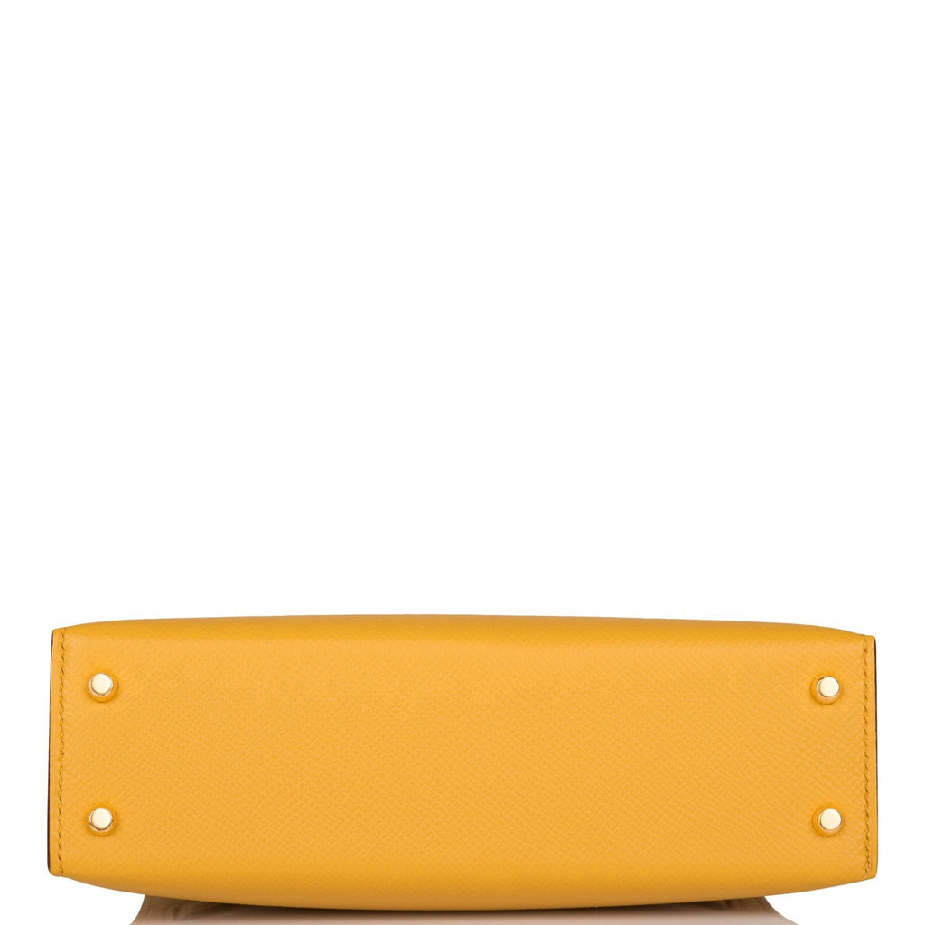 Hermes Kelly Sellier 20 Jaune Ambre Epsom Gold Hardware