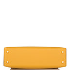 Hermes Kelly Sellier 20 Jaune Ambre Epsom Gold Hardware