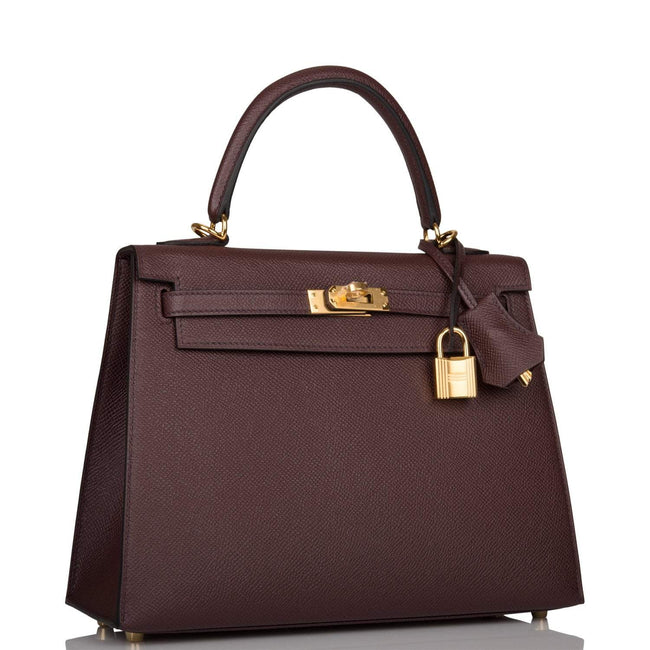 Hermes Kelly Sellier 25 Rouge Sellier Epsom Gold Hardware Main Image