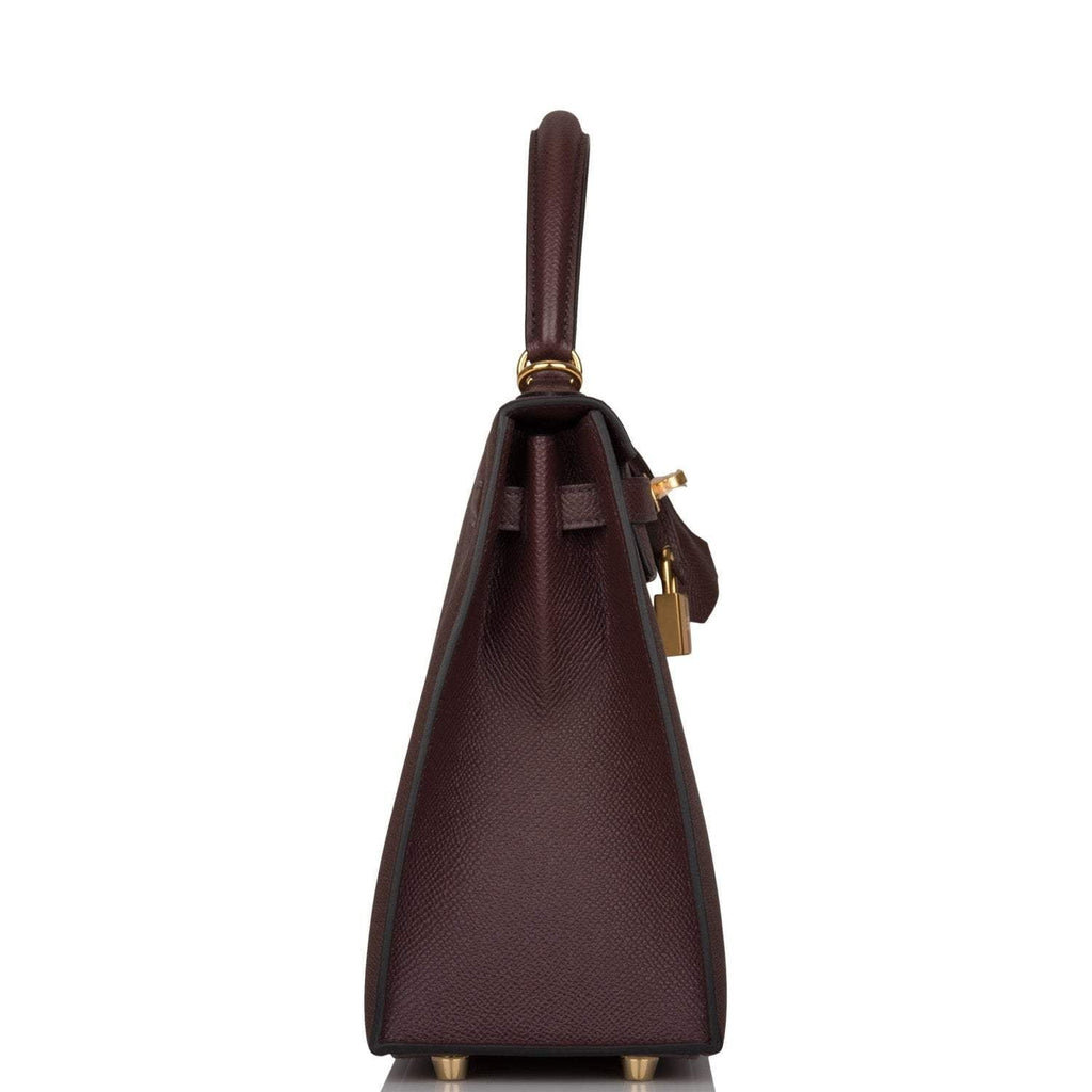 Hermes Kelly Sellier 25 Rouge Sellier Epsom Gold Hardware