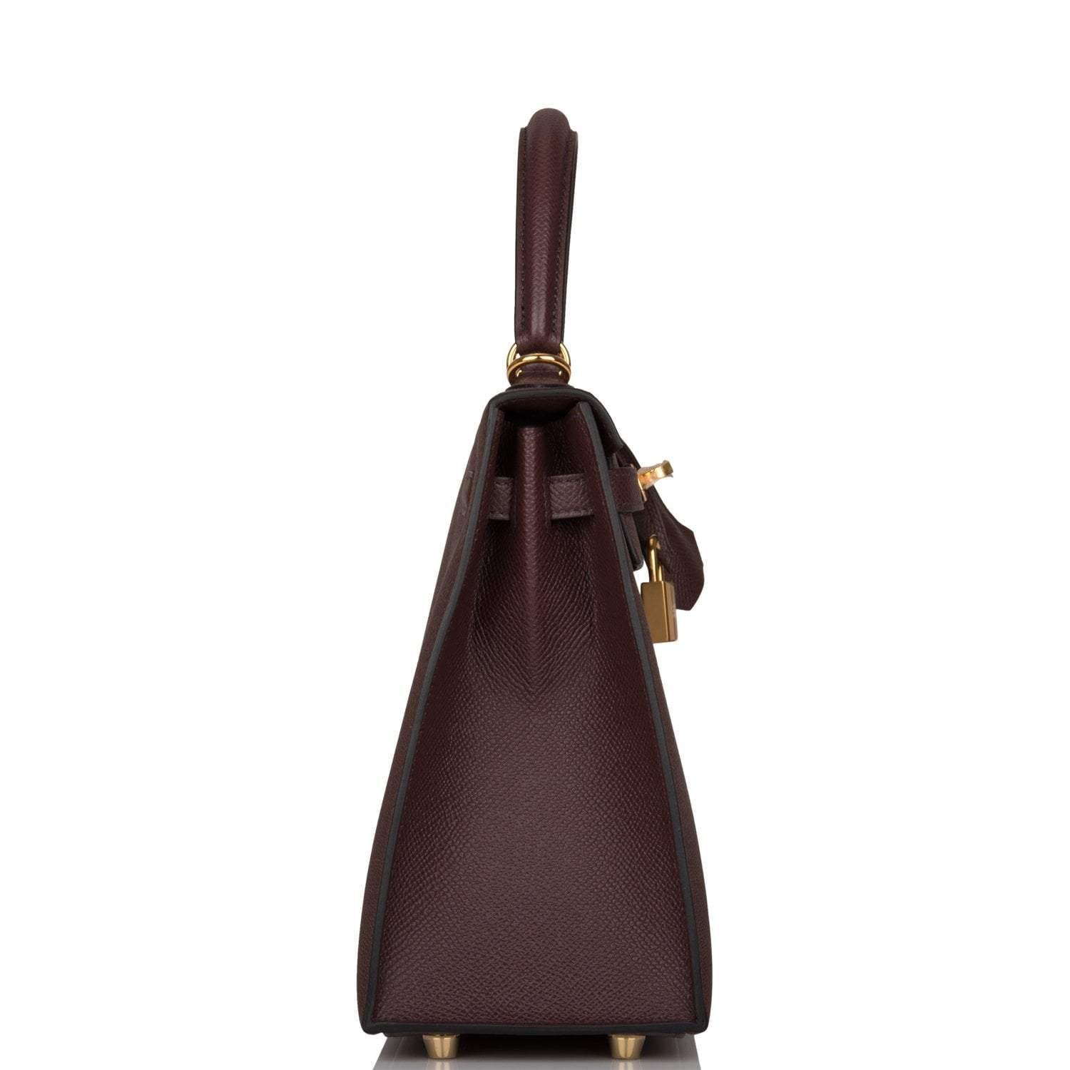 Hermes Kelly Sellier 25 Rouge Sellier Epsom Gold Hardware