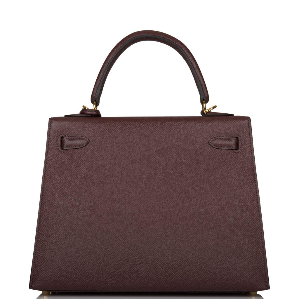 Hermes Kelly Sellier 25 Rouge Sellier Epsom Gold Hardware
