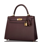 Hermes Kelly Sellier 25 Rouge Sellier Epsom Gold Hardware
