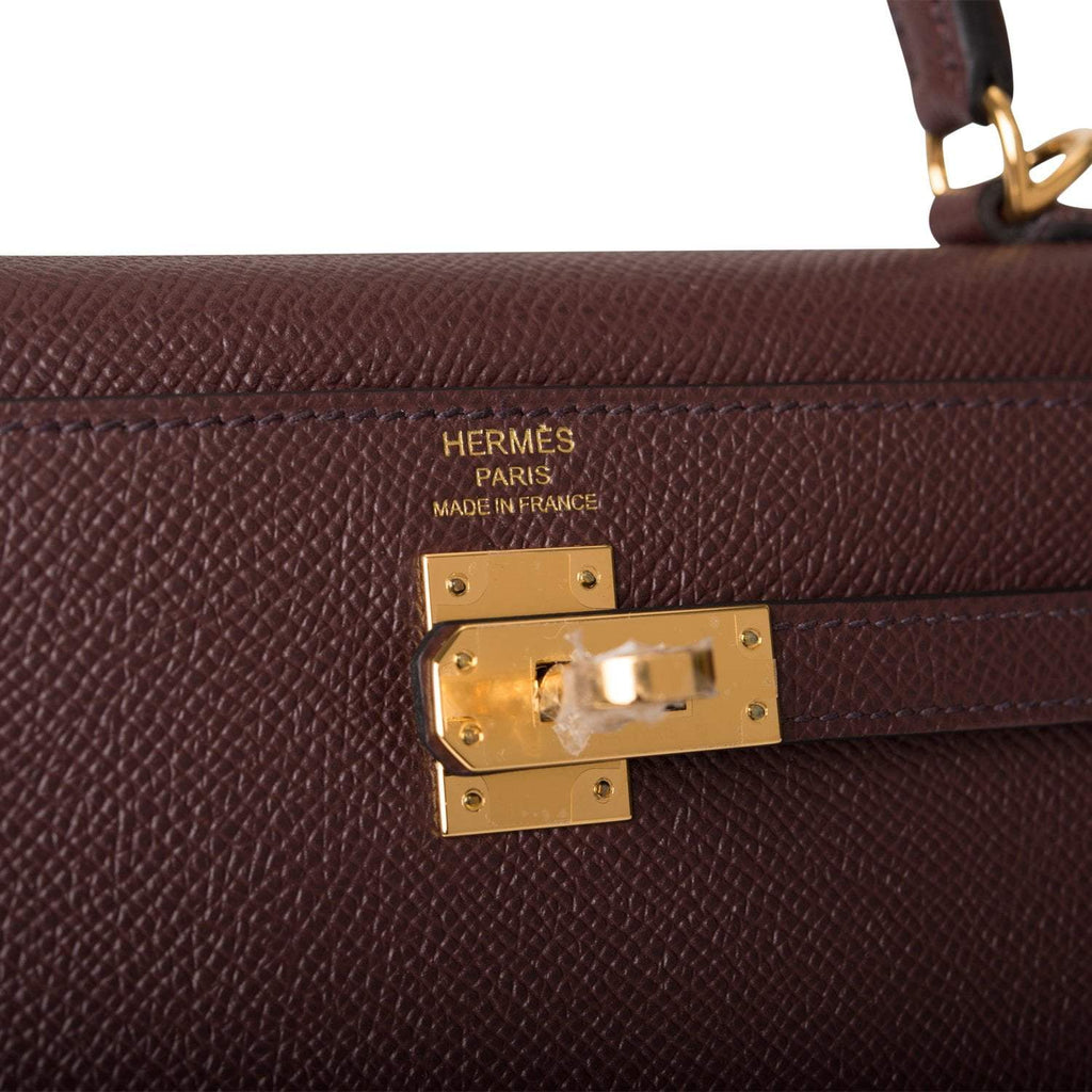 Hermes Kelly Sellier 25 Rouge Sellier Epsom Gold Hardware