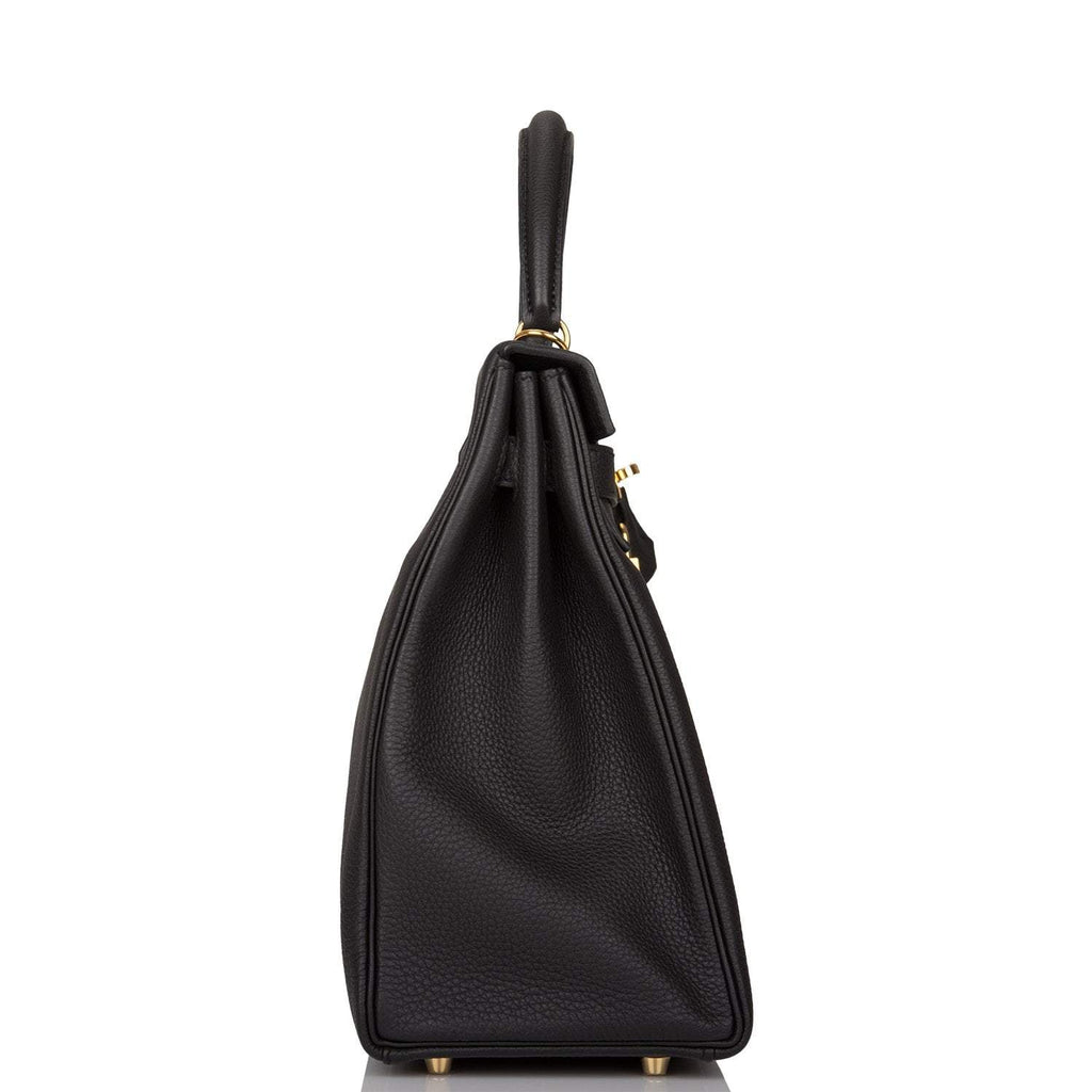 Hermes Black Togo Retourne Kelly 35cm Gold Hardware