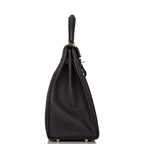Hermes Black Togo Retourne Kelly 35cm Gold Hardware