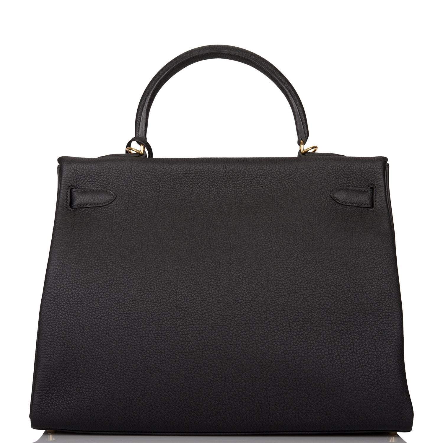 Hermes Black Togo Retourne Kelly 35cm Gold Hardware