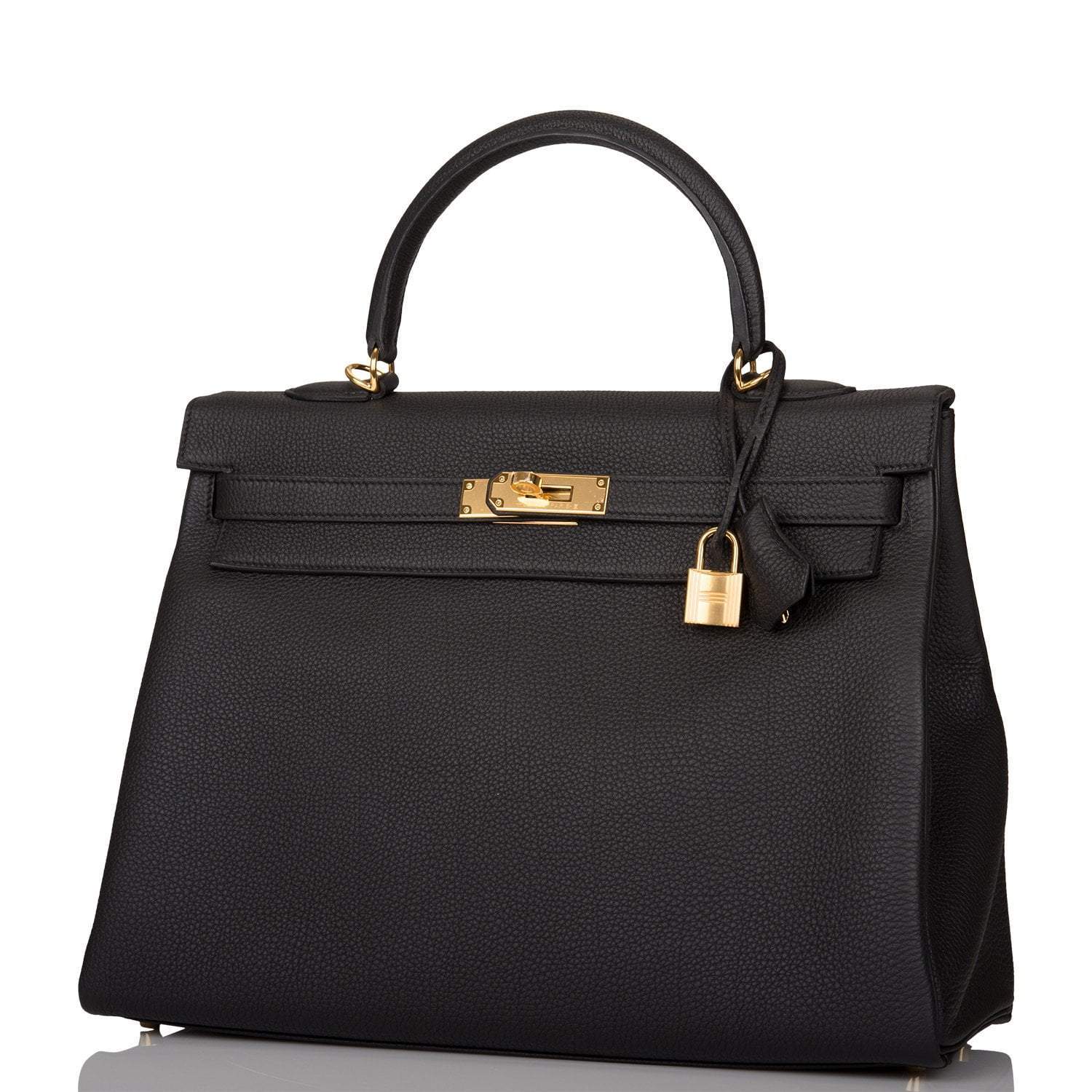 Hermes Black Togo Retourne Kelly 35cm Gold Hardware
