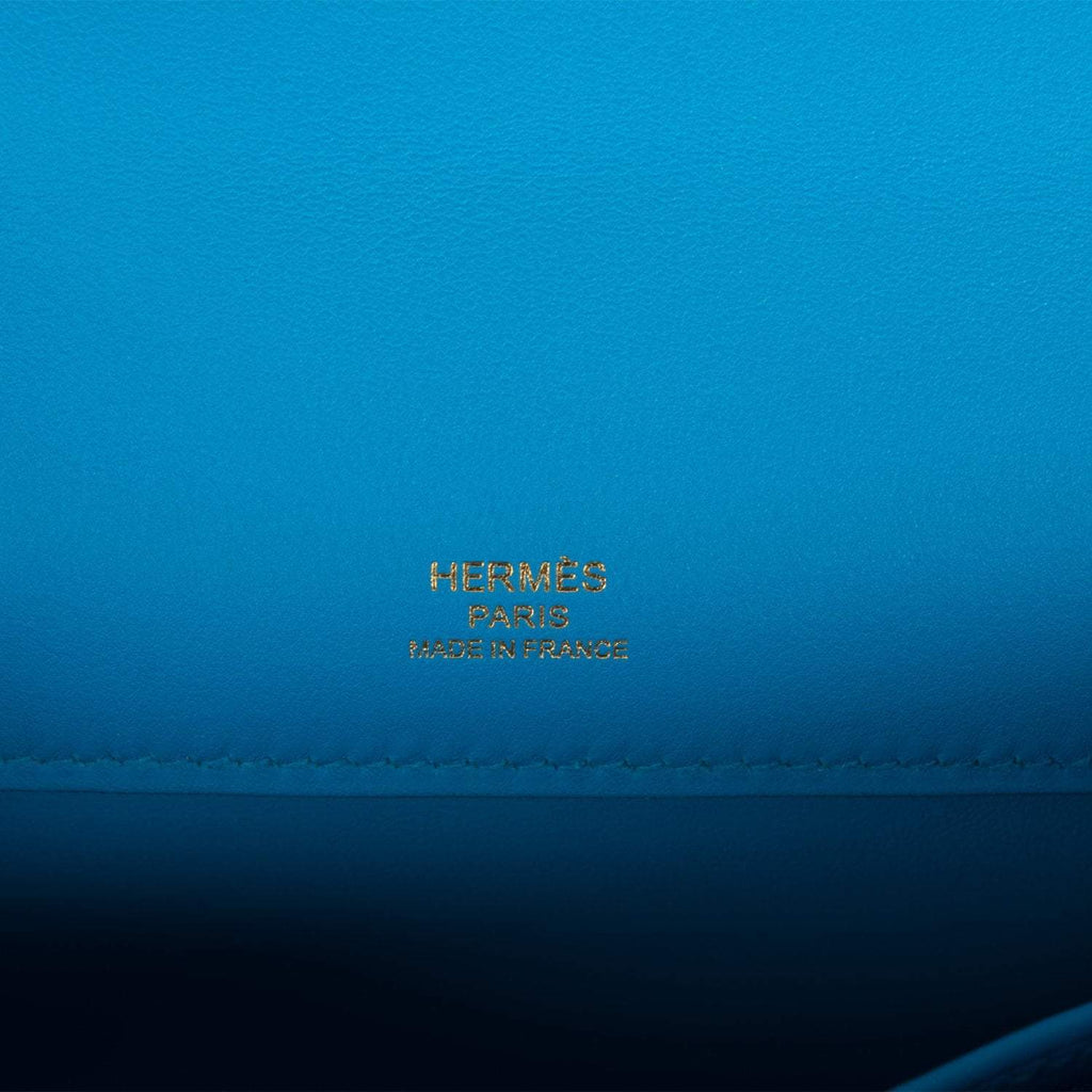 Hermes Kelly Cut Bleu Frida Swift Gold Hardware