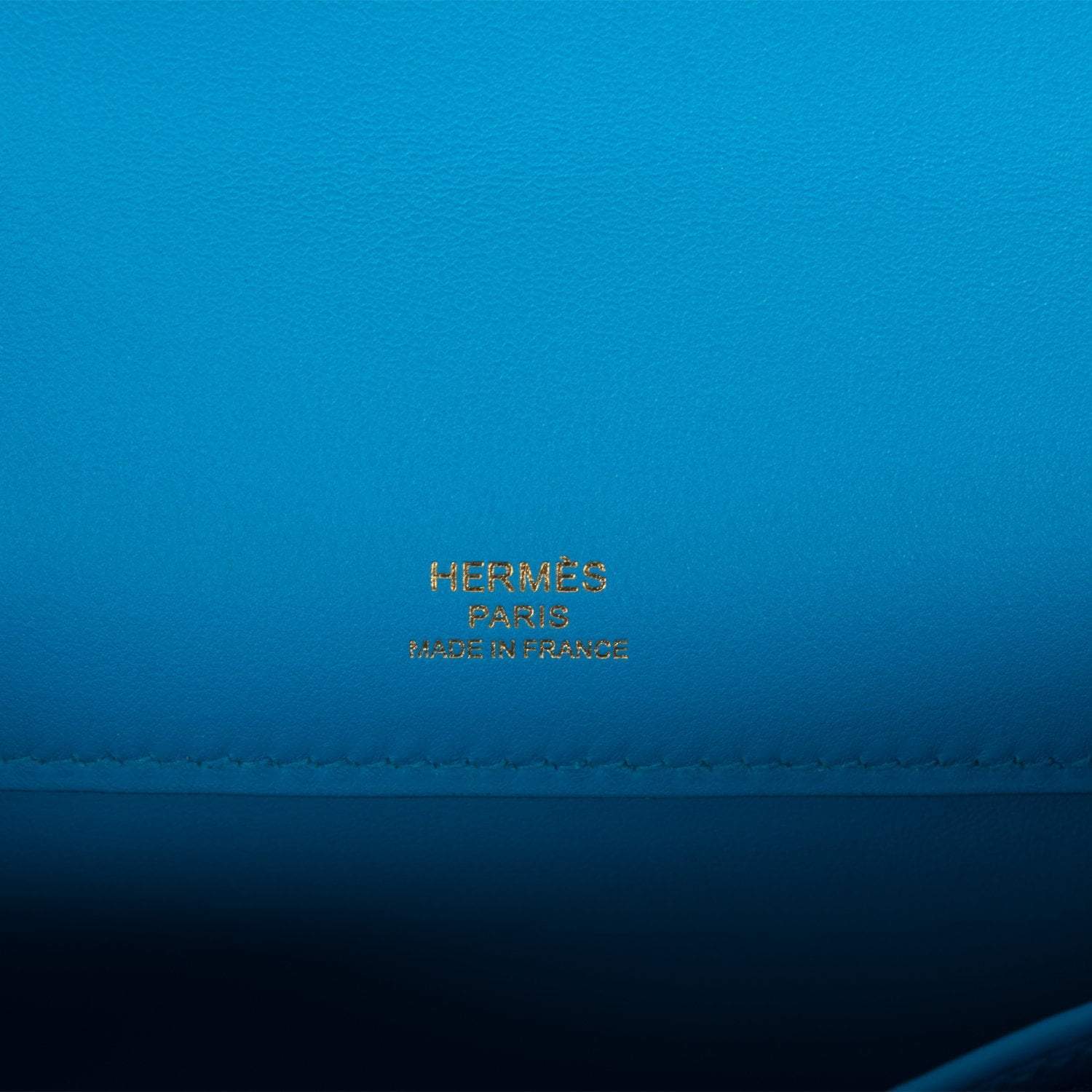 Hermes Kelly Cut Bleu Frida Swift Gold Hardware