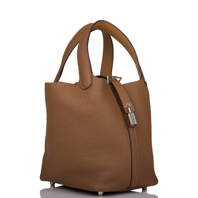 Hermes Picotin Lock 18 Alezan and Biscuit Clemence Palladium Hardware Main Image