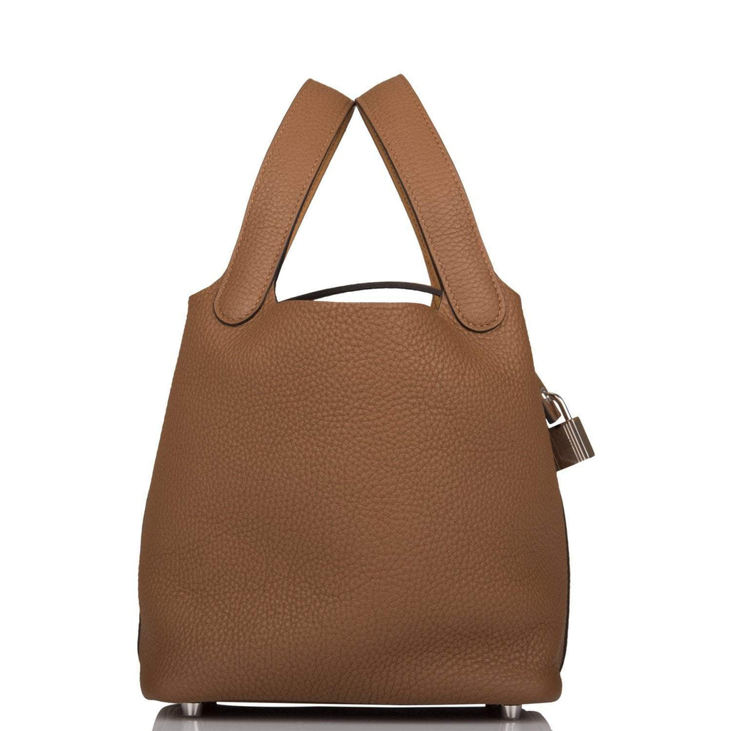 Hermes Picotin Lock 18 Alezan and Biscuit Clemence Palladium Hardware