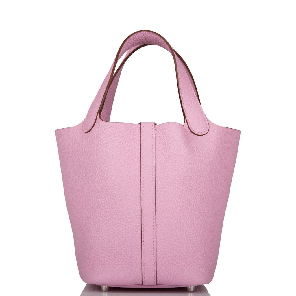 Hermes Picotin Lock 18 Mauve Sylvestre Clemence Palladium Hardware