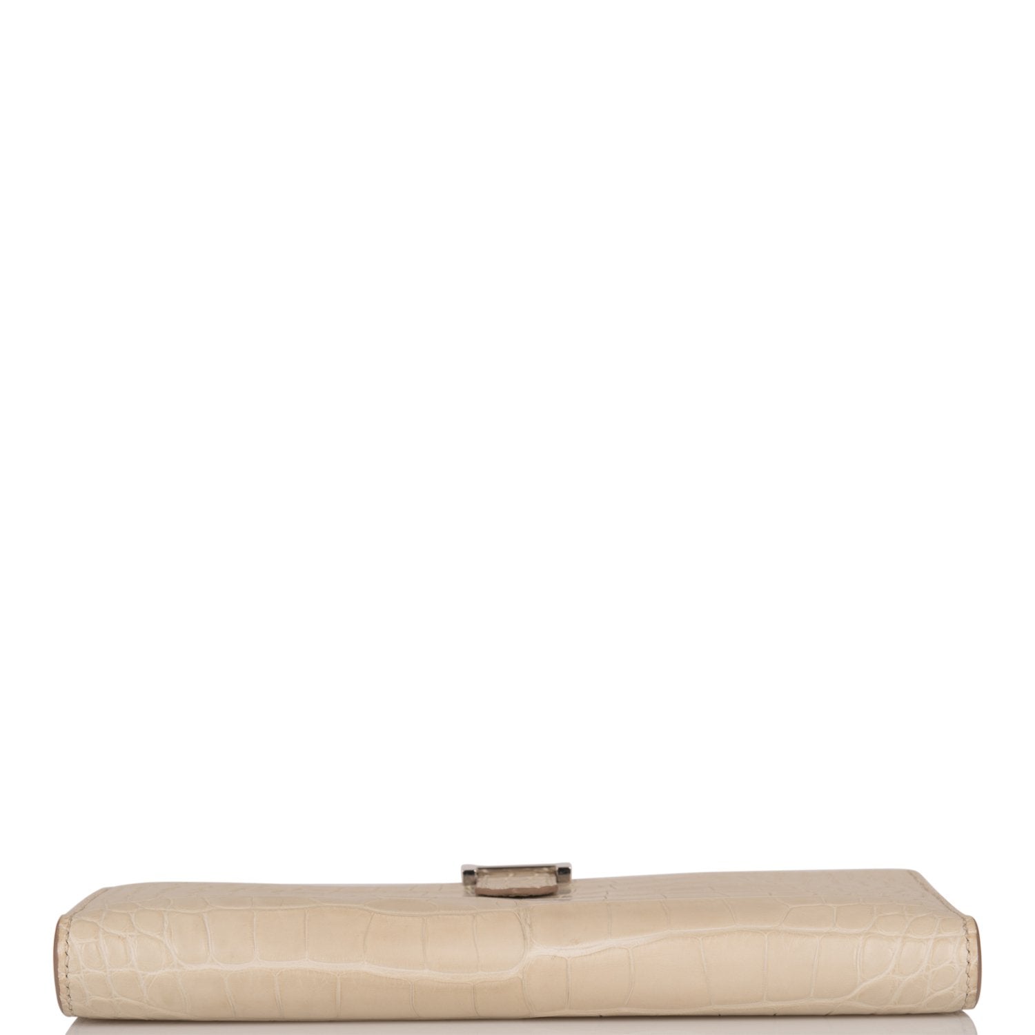 Hermes Beton Matte Alligator Bearn Wallet Palladium Hardware