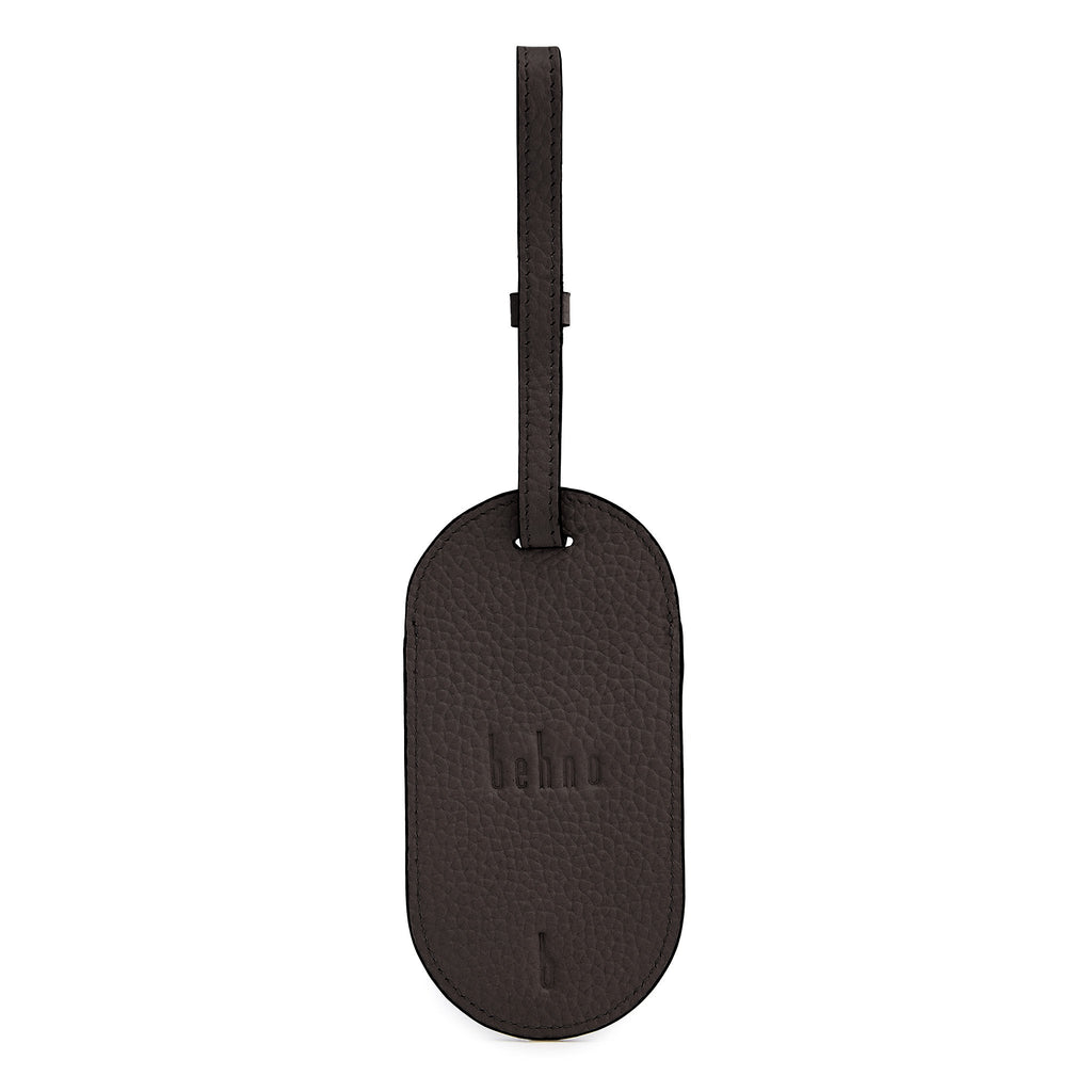 HARLOW LUGGAGE TAG PEBBLE DARK BROWN
