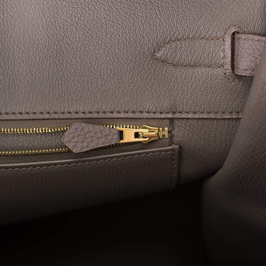 Hermes Etain Togo Birkin 35cm Gold Hardware
