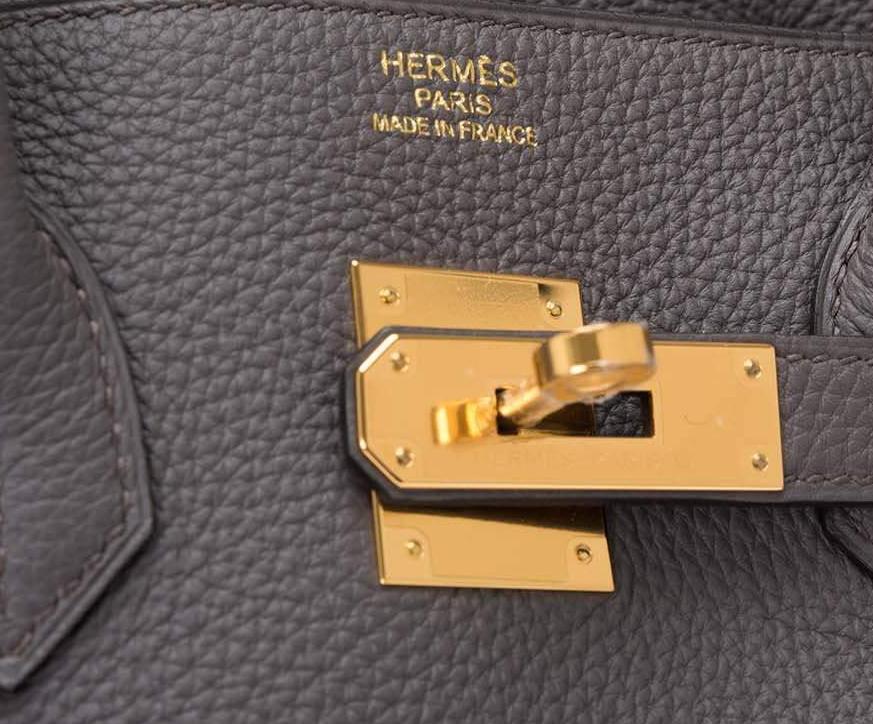Hermes Etain Togo Birkin 35cm Gold Hardware