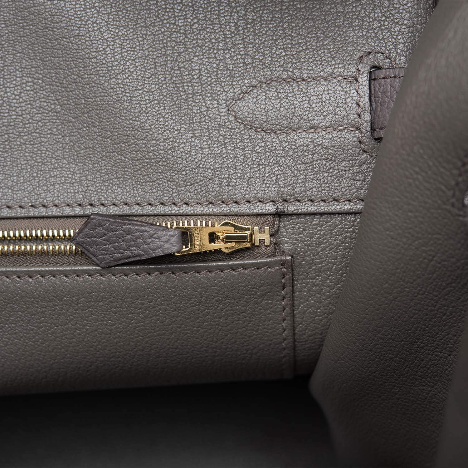 Hermes Etain Togo Birkin 35cm Gold Hardware