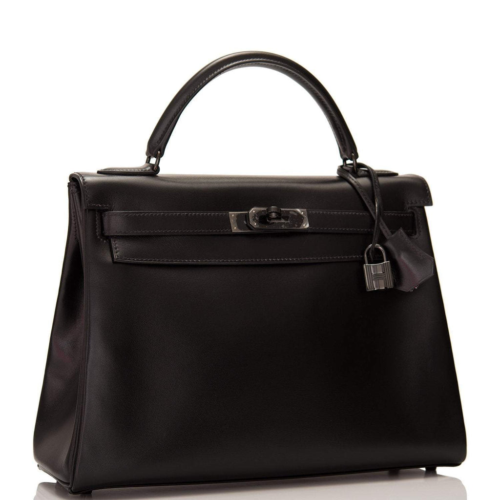 Hermes SO Black Box Retourne Kelly 32cm Black Hardware