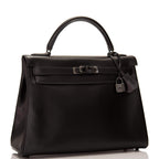 Hermes SO Black Box Retourne Kelly 32cm Black Hardware