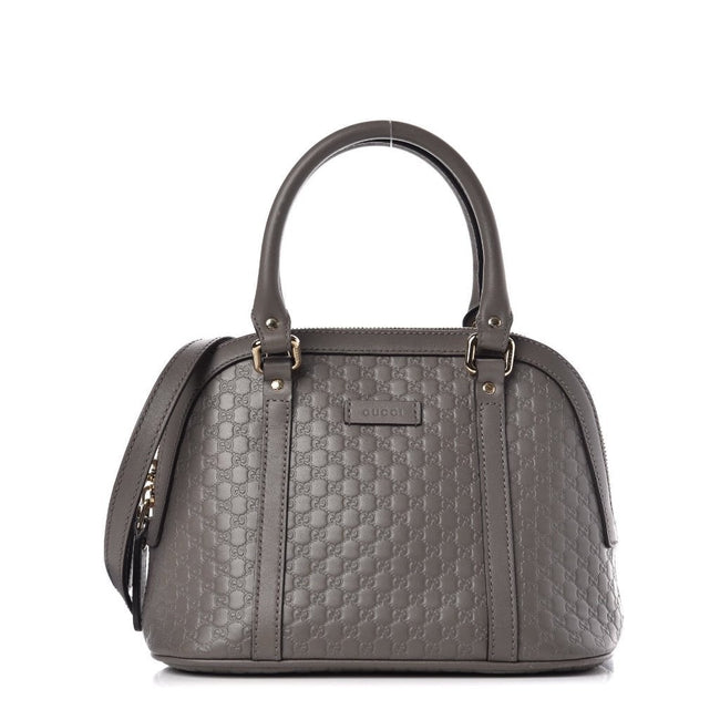 Gg Debossed Handbag In Grey Hover Image