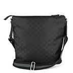 Nylon Large Gg Canvas Messenger Bag Black