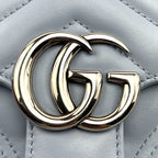 GG Marmont Mini Top Handle Bag Blue