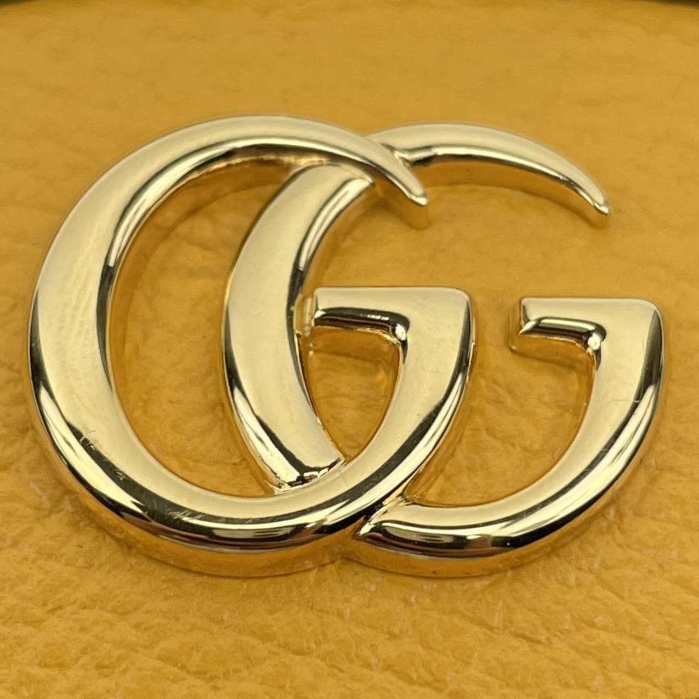 Yellow Ophidia GG Flora Mini Round Shoulder Bag